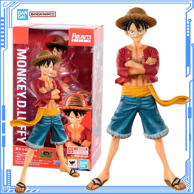Bandai Genuine One Piece Model Kit Figuarts Zero Monkey D. Luffy Anime Action Figure Joints Movable Model Toys Christmas Gifts