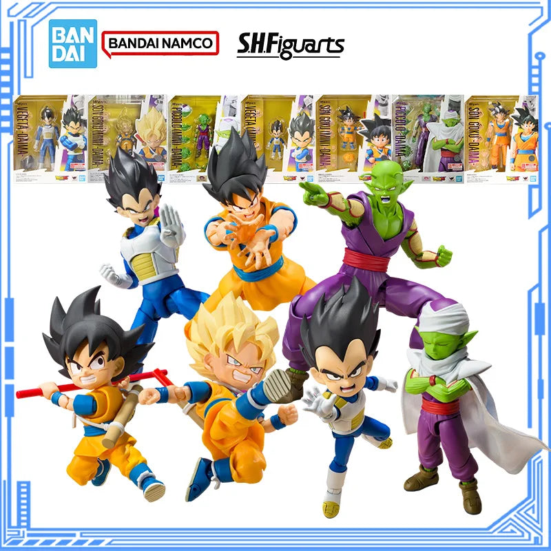 Bandai Genuine Dragon Ball DAIMA Model Kit SHF Son Goku Vegeta Piccolo DAIMA Action Figure Joints Movable Model for Toys Gifts
