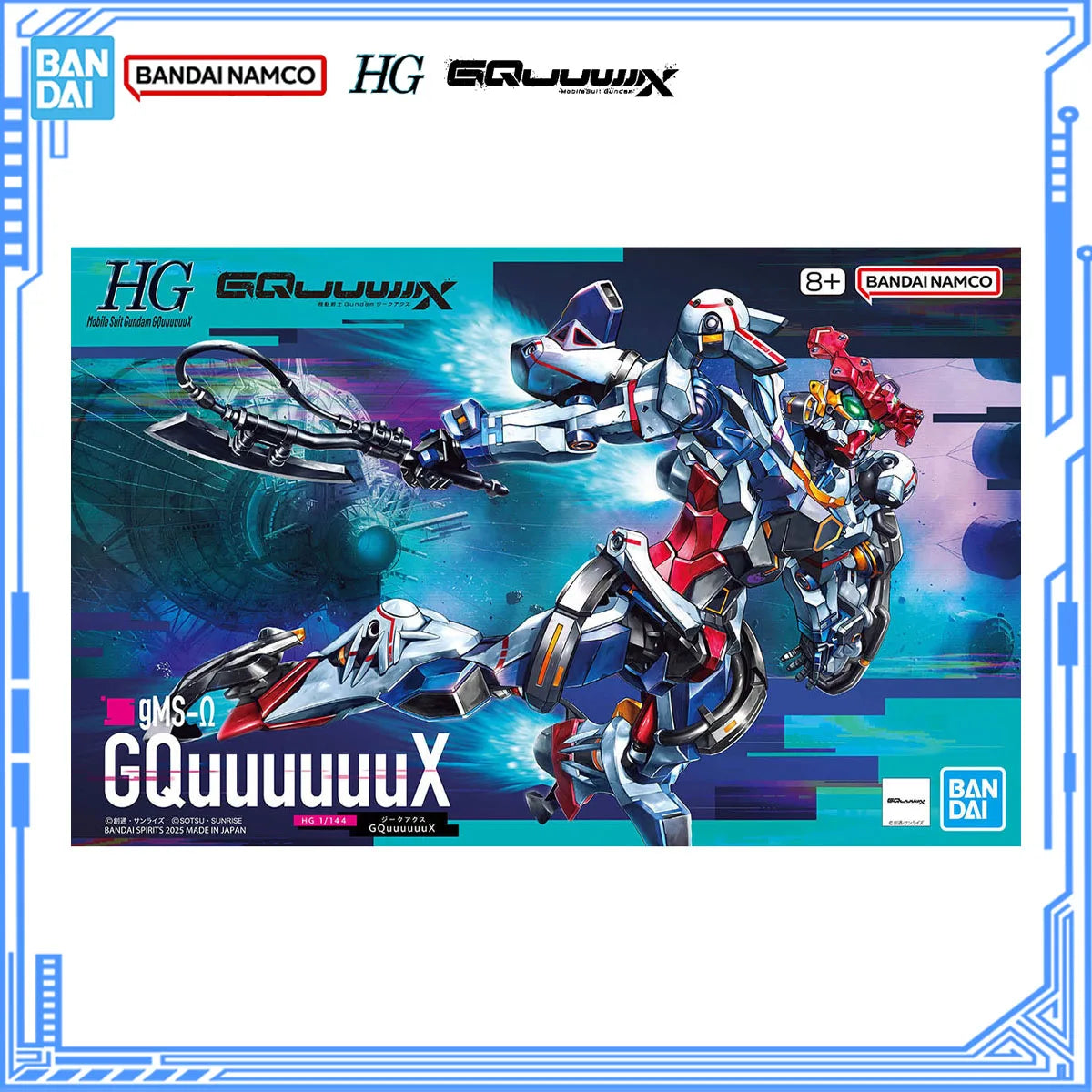Bandai Genuine Gundam Model Kit HG MSGG 1/144 GQuuuuuux GFreD Red Gundam Bocata's Gelgoog Police Zaku Action Figure Toys Gifts