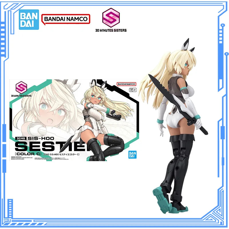 Bandai Genuine 30 Minutes Sisters Model Kit Anime Figures 30MS SIS-Y00 Sestieh Color C Action Figure Collection Model Toys Gifts