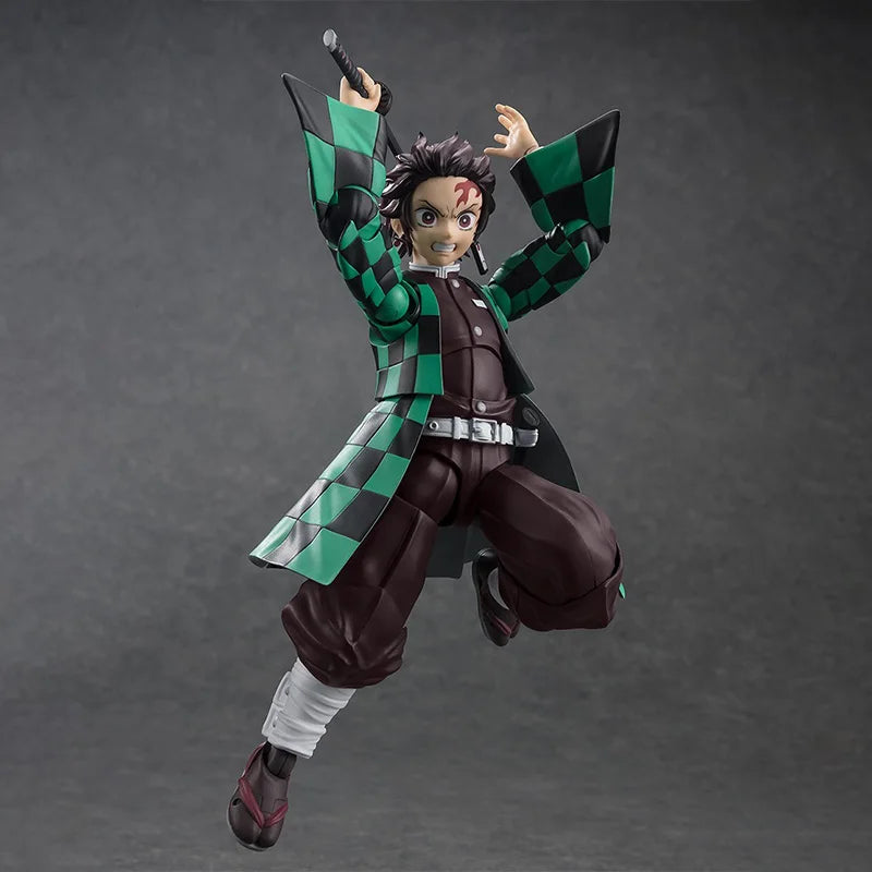 Bandai Demon Slayer Model Kit SHF Zenitsu Agatsuma Nezuko Tanjirou Akaza Kyoujurou Rengoku Giyuu Tomioka Collection Model Toys
