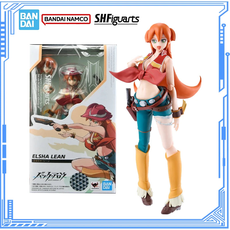 Bandai Genuine Back Arrow Model Kit Anime Figures SHF Elsha Lean Action Figure Collection Model Children's Toys Christmas Gifts