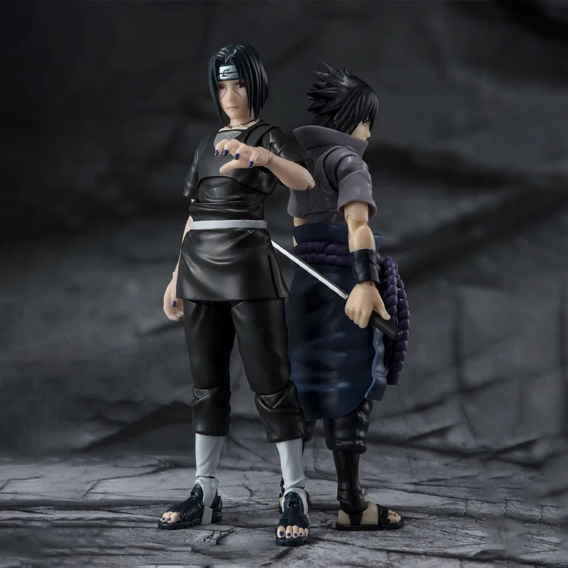 Bandai Genuine Naruto Model Kit Anime Figures SHF Uchiha Itachi NarutoP99 Action Figure Collection Model for Kids Toys Gifts
