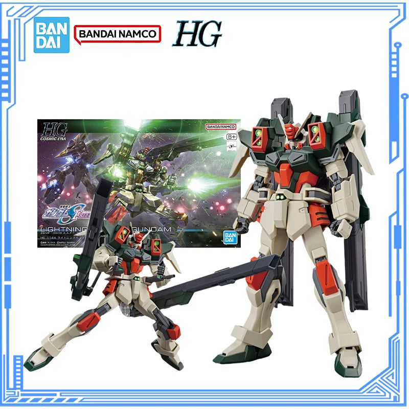 Bandai Genuine Gundam Model Kit HGUC 1/144 Lightning Buster Gundam Action Figures Assembly Model for Boys Toys Christmas Gifts