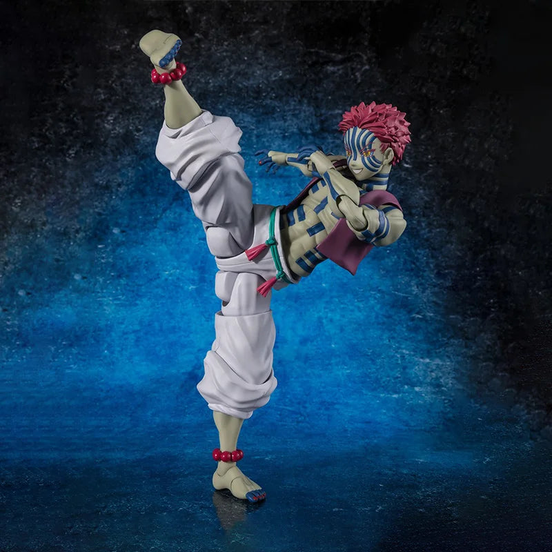 Bandai Demon Slayer Model Kit SHF Zenitsu Agatsuma Nezuko Tanjirou Akaza Kyoujurou Rengoku Giyuu Tomioka Collection Model Toys