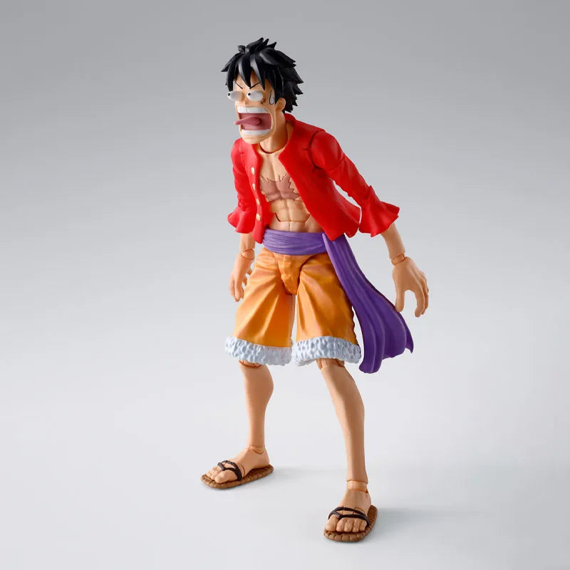 Bandai Genuine One Piece Model Kit Anime Figures SHF Monkey D Luffy The Raid on Onigashima Action Figure Collection Model Toys