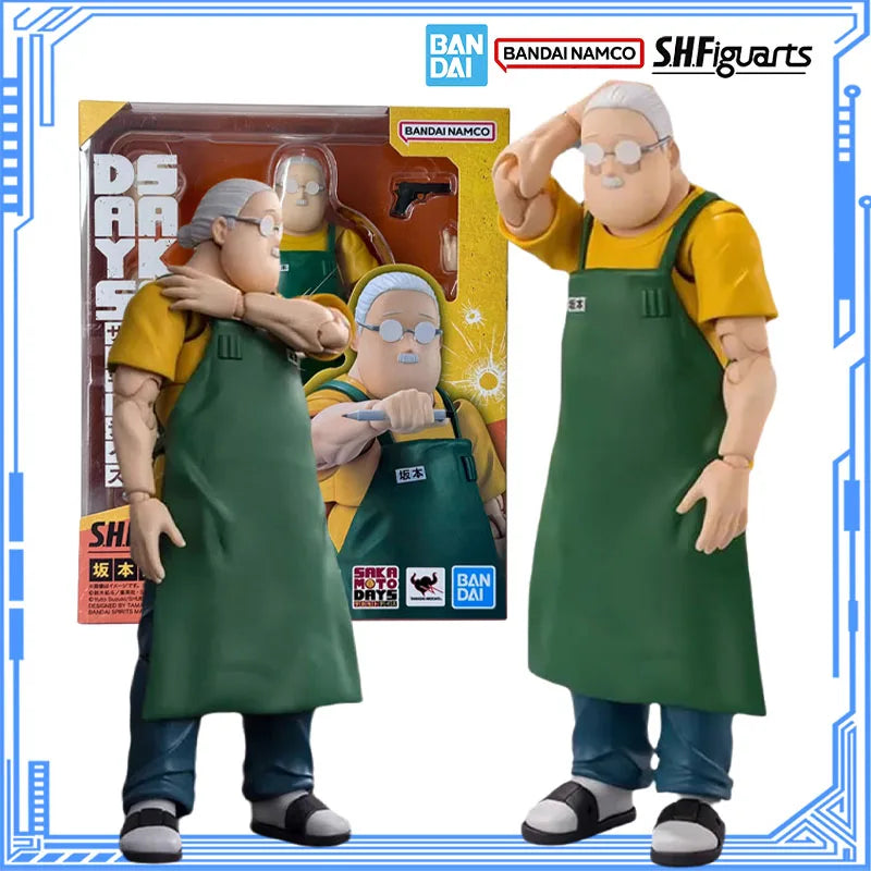 Bandai Genuine SAKAMOTO DAYS Model Kit Anime Figures SHF Taro Sakamoto Action Figure Joints Movable Model Toys Christmas Gifts