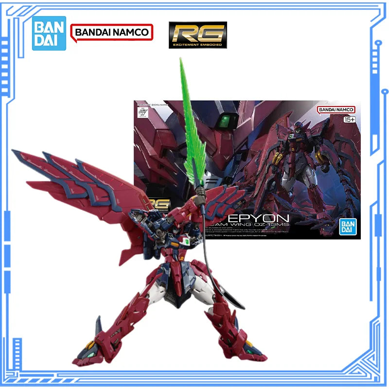 Bandai Genuine Gundam Model Kit RG 1/144 OZ-13MS Gundam Epyon Action Figures Collection Assembly Model for Toys Christmas Gifts