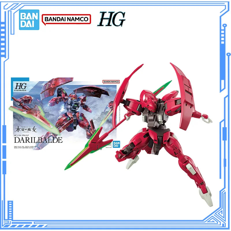 Bandai Genuine Gundam Model Kit HG TWFM 1/144 Darilbalde Action Figures Collection Assembly Model for Boys Toys Christmas Gifts