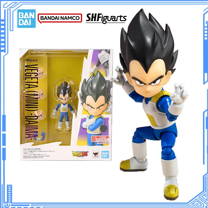 Bandai Genuine Dragon Ball DAIMA Model Kit Anime Figures SHF Vegeta MINI DAIMA Action Figure Collection Model Kids Toys Gifts