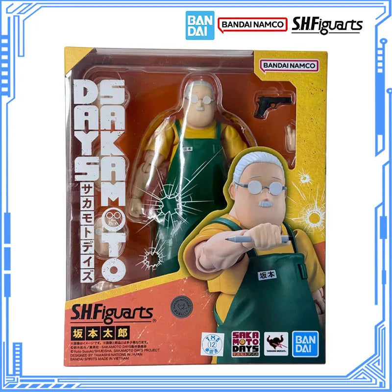 Bandai Genuine SAKAMOTO DAYS Model Kit Anime Figures SHF Taro Sakamoto Action Figure Joints Movable Model Toys Christmas Gifts