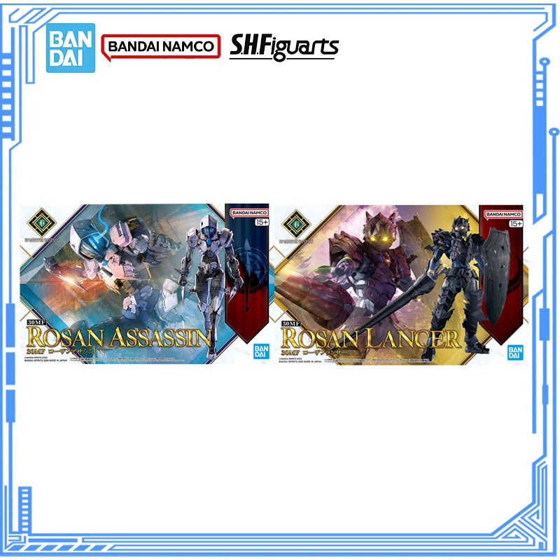 Bandai Genuine 30 Minutes Fantasy Model Kit Anime Figures 30MF Rosan Assassin Rosan Lancer Action Figure Collection Model Toys