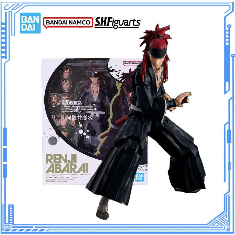 Bandai Genuine Bleach Model Kit Anime Figures SHF Abarai Renji Anime Action Figure Collection Model for Children's Toys Gifts
