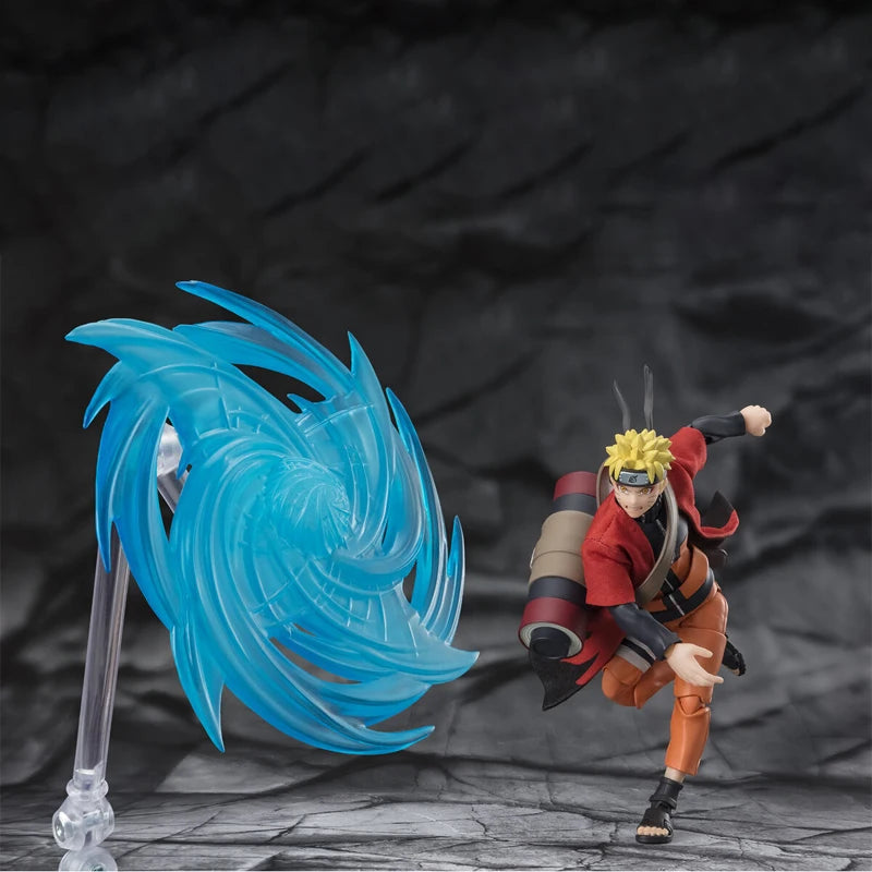 Bandai Genuine Naruto Model Kit SHF Naruto Uzumaki Sage Mode Savior Of Konoha Action Figure Collection Model Kids Toys Gifts