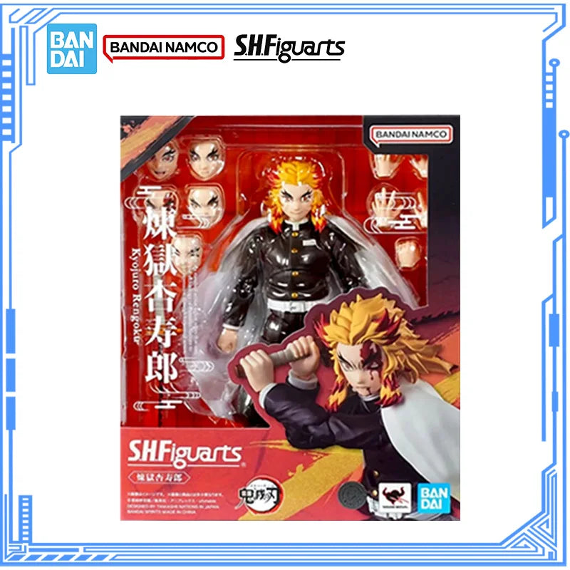 Bandai Demon Slayer Model Kit SHF Zenitsu Agatsuma Nezuko Tanjirou Akaza Kyoujurou Rengoku Giyuu Tomioka Collection Model Toys