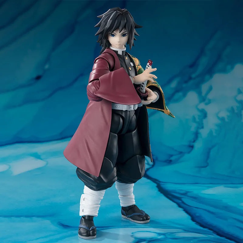 Bandai Demon Slayer Model Kit SHF Zenitsu Agatsuma Nezuko Tanjirou Akaza Kyoujurou Rengoku Giyuu Tomioka Collection Model Toys