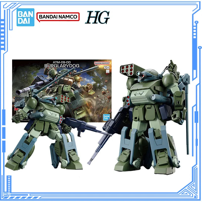 Bandai Genuine Armored Trooper Votoms Model Kit HG ATM-09-DD Burglarydog Action Figures Assembly Model Boys Toys Christmas Gifts