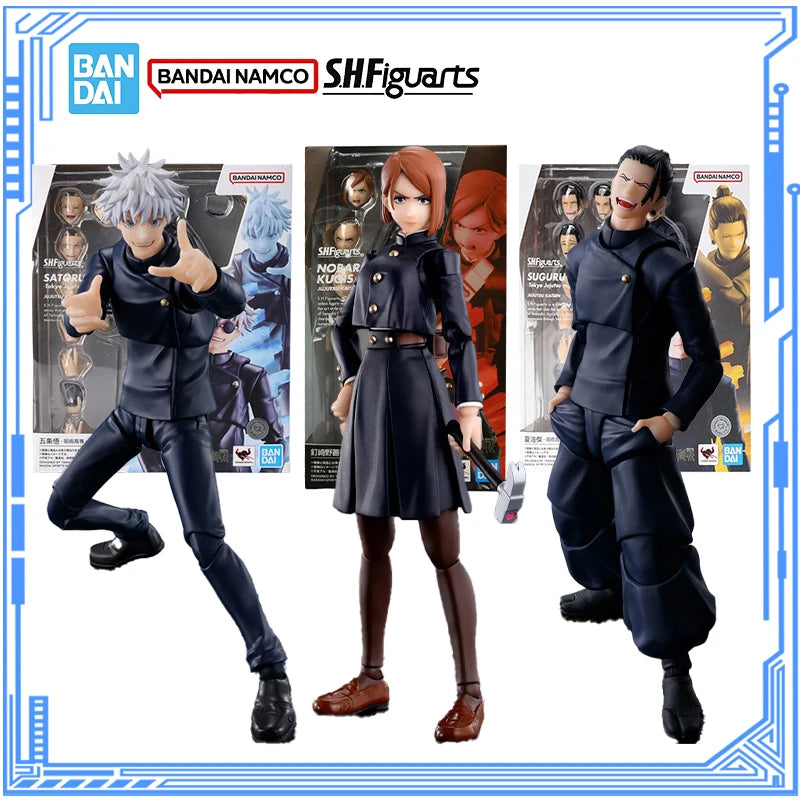 Bandai Genuine Jujutsu Kaisen Model Kit Anime Figures SHF Satoru Gojo Geto Suguru Kugisaki Nobara Action Figure Collection Model