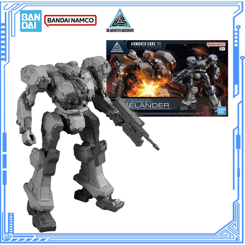 Bandai Genuine Armored Core 6 Model Kit Anime Figures 30MM Melander Action Figure Collection Model for Children's Toys Gifts