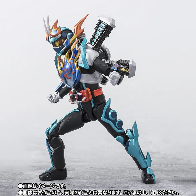Bandai Genuine Kamen Rider Model Kit Anime Figures SHF Fire Gotchard Steamhopper Action Figure Collection Model for Toys Gifts