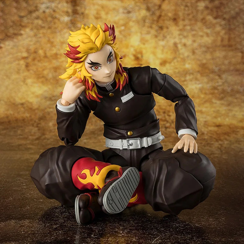 Bandai Demon Slayer Model Kit SHF Zenitsu Agatsuma Nezuko Tanjirou Akaza Kyoujurou Rengoku Giyuu Tomioka Collection Model Toys