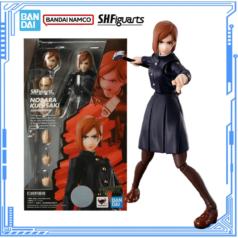 Bandai Genuine Jujutsu Kaisen Model Kit Anime Figures SHF Kugisaki Nobara Action Figure Collection Model for Kids Toys Gifts