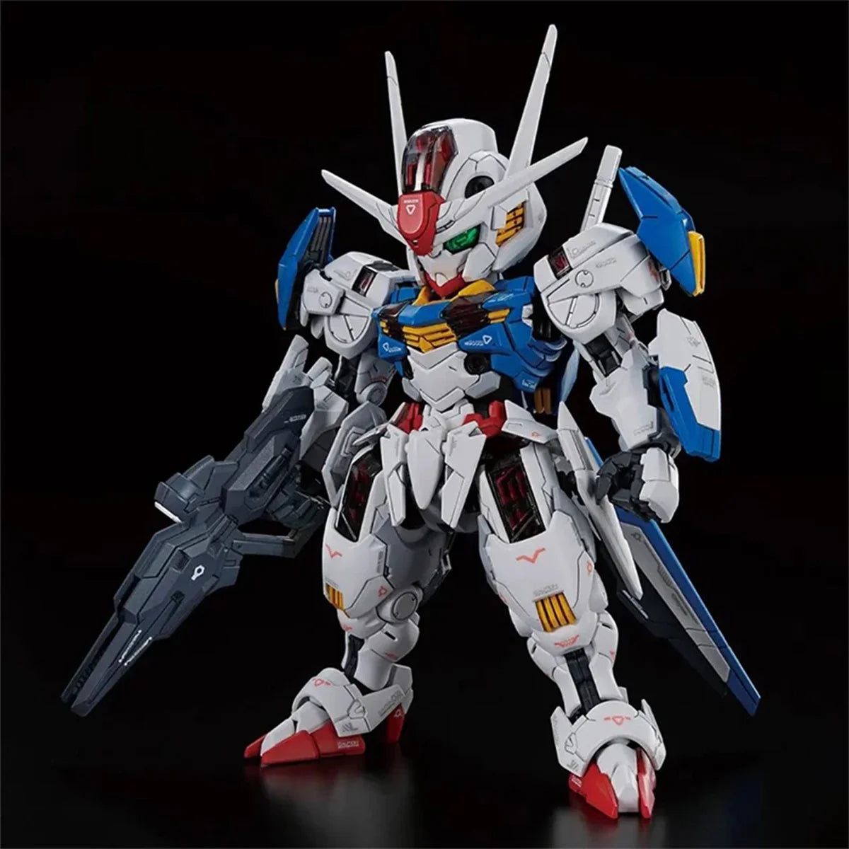 Bandai Genuine Gundam Model Kit Anime Figure MGSD XVX-016 Gundam Aerial Action Figure Gunpla Joints Movable Model for Toys Gifts
