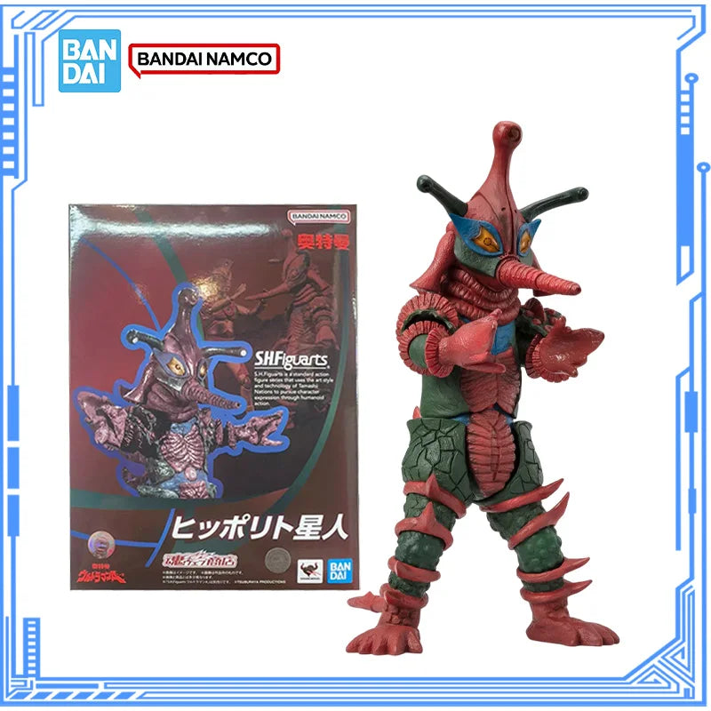 Bandai Genuine Ultraman Ace Model Kit Anime Figures SHF Alien Hipporit Action Figure Collection Model Boys Toys Christmas Gifts