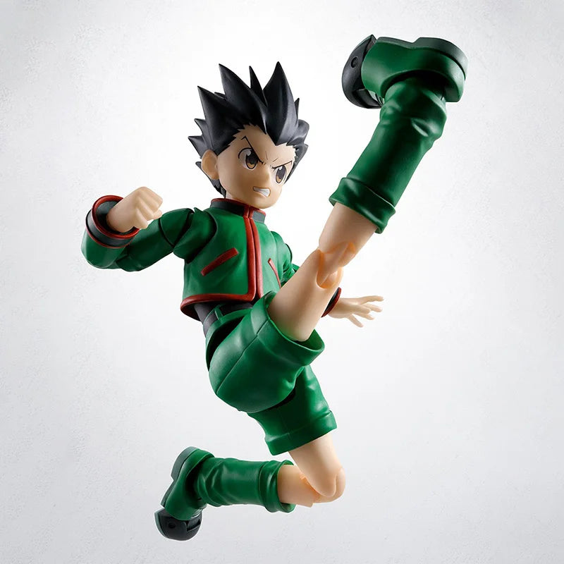 Bandai Genuine Hunter Hunter Model Kit Anime Figures SHF Gon·Freecss Action Figure Collection Model for Children's Toys Gifts