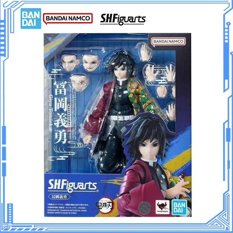 Bandai Demon Slayer Model Kit SHF Zenitsu Agatsuma Nezuko Tanjirou Akaza Kyoujurou Rengoku Giyuu Tomioka Collection Model Toys