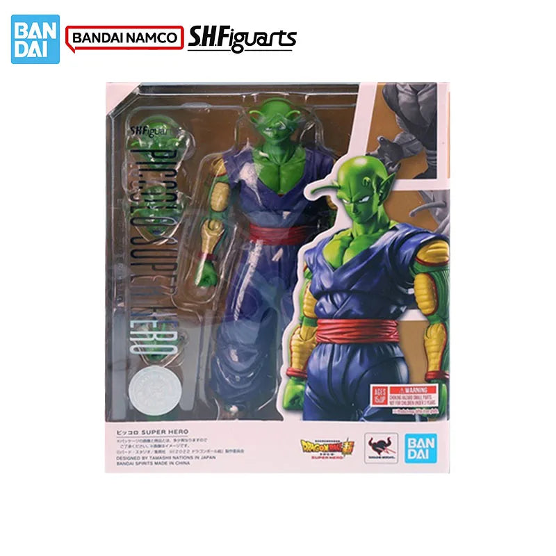 Bandai Genuine Dragon Ball Super Model Kit Anime Figures SHF Piccolo Super Hero Action Figure Collection Model Boys Toys Gifts