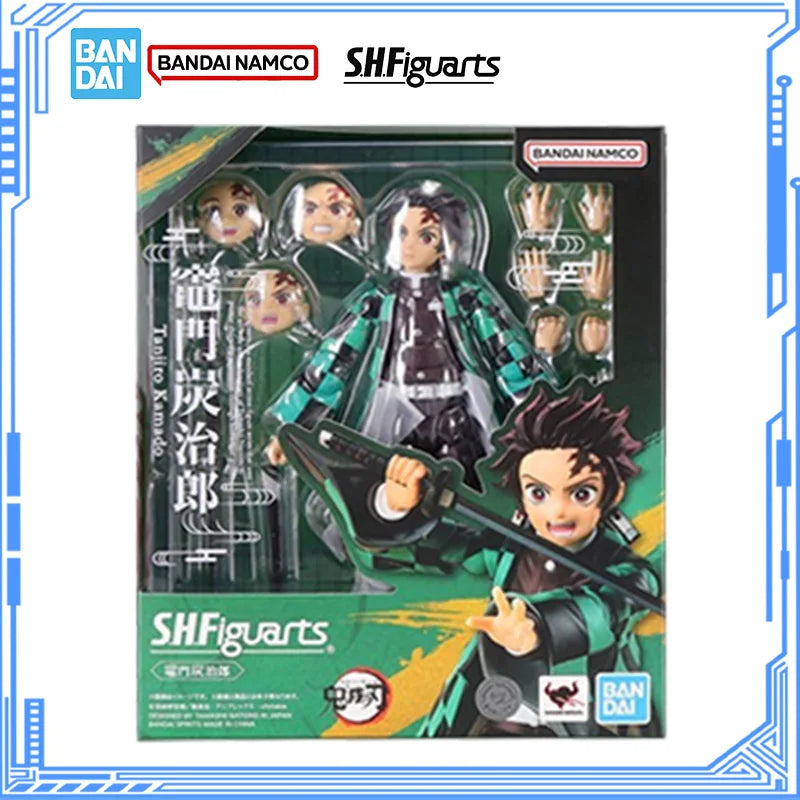 Bandai Demon Slayer Model Kit SHF Zenitsu Agatsuma Nezuko Tanjirou Akaza Kyoujurou Rengoku Giyuu Tomioka Collection Model Toys