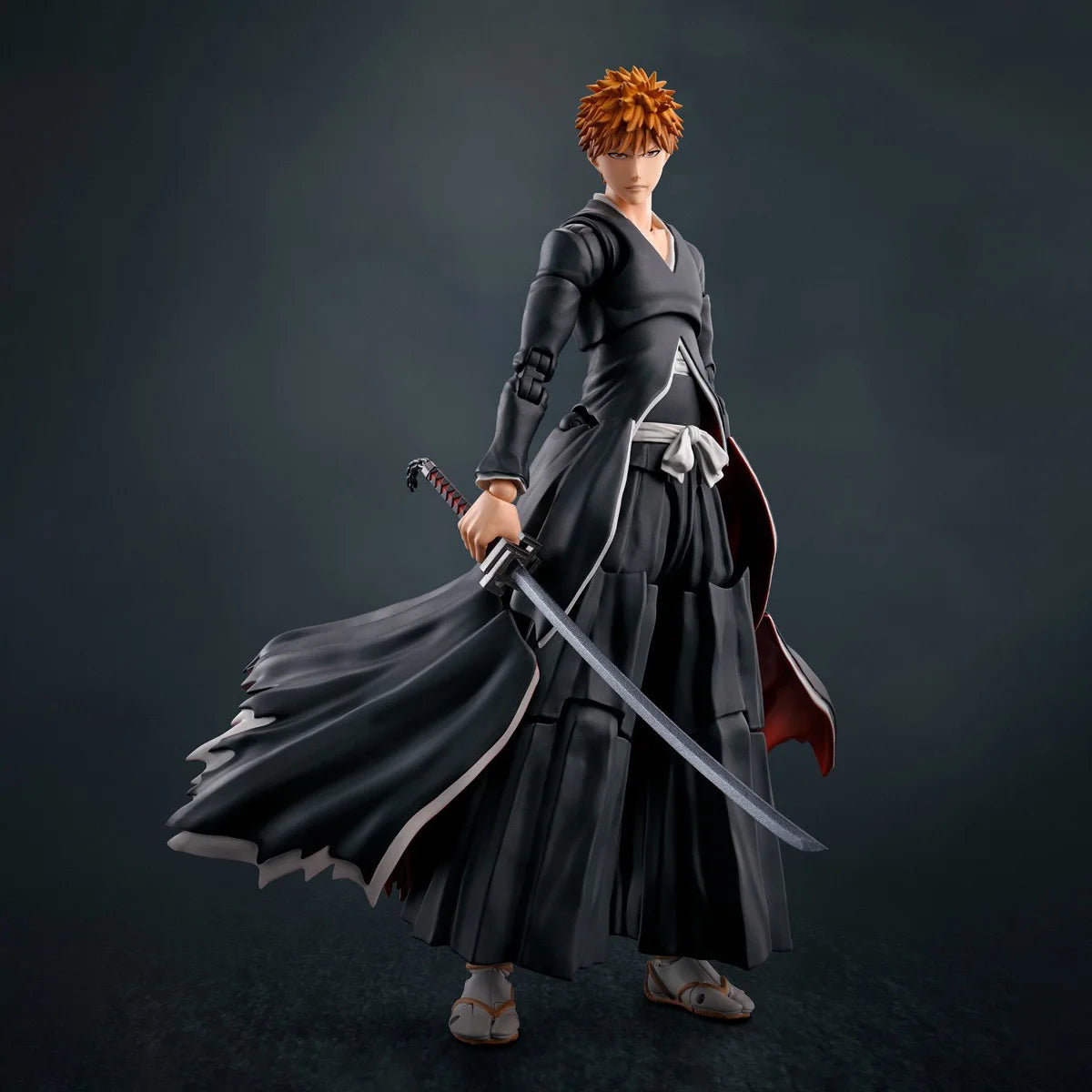 Bandai Genuine Bleach Model Kit SHF Kurosaki Ichigo Getsuga Tensho Joints Movable Action Figures Collection Finished Model Toys