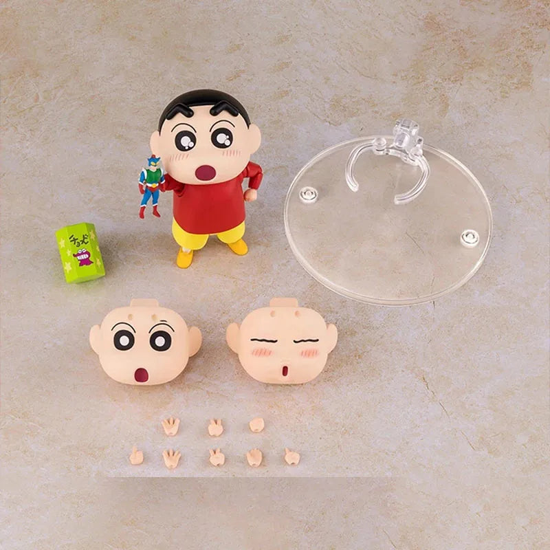 Bandai Genuine Crayon Shin-chan Model Kit Anime Figrues SHF Shinnosuke Nohara Action Figure Joints Movable Model Kids Toys Gifts